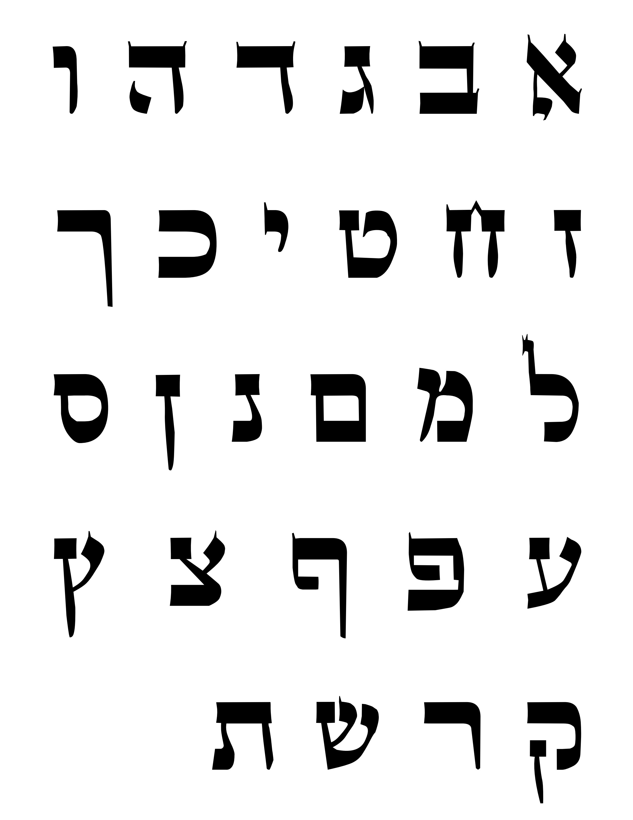 Hebrew letters